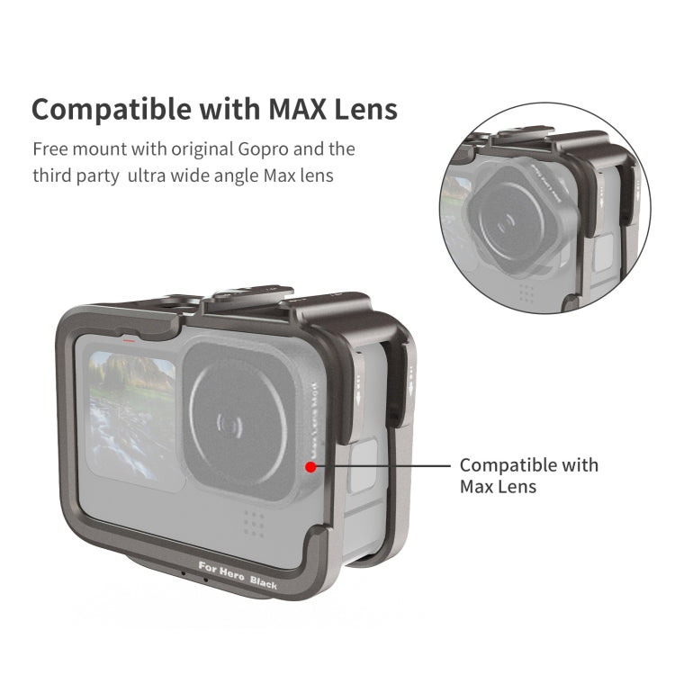 For GoPro HERO11 Black /10 Black /9 Black aMagisn Ultra-Light Metal Rabbit Cage Protection Border by aMagisn