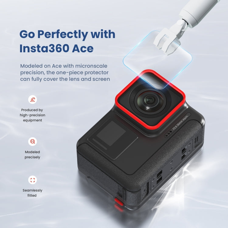 3 In 1 For Insta360 ACE aMagisn Tempered Film Protective Stickers Sports Camera Accessories by aMagisn