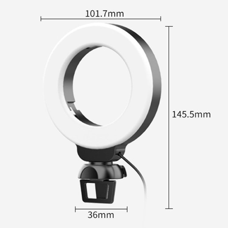 YRing48 4-Inch 48LEDs Laptop Camera Video Conference Live Beauty Ring Fill Light, Spec: Clip Set - Ring Light by buy2fix | Online Shopping UK | buy2fix