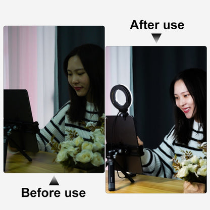 YRing48 4-Inch 48LEDs Laptop Camera Video Conference Live Beauty Ring Fill Light, Spec: Clip Set - Ring Light by buy2fix | Online Shopping UK | buy2fix