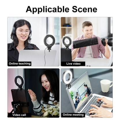 YRing48 4-Inch 48LEDs Laptop Camera Video Conference Live Beauty Ring Fill Light, Spec: Clip Set - Ring Light by buy2fix | Online Shopping UK | buy2fix
