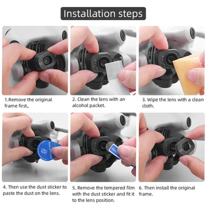 For DJI Mini 4 Pro Sensor / Lens Tempered Film Anti-scratch Protector, Spec: 2 Sets by buy2fix