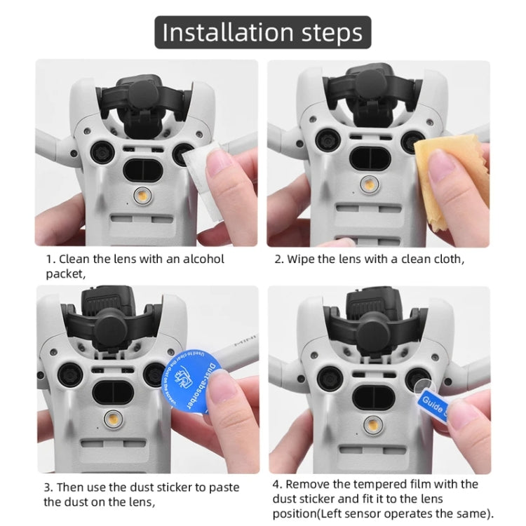 For DJI Mini 4 Pro Sensor / Lens Tempered Film Anti-scratch Protector, Spec: 2 Sets by buy2fix