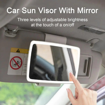 Car Sun Visor LED Light Cosmetic Mirror(White) by buy2fix