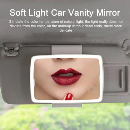 Car Sun Visor LED Light Cosmetic Mirror(White) by buy2fix