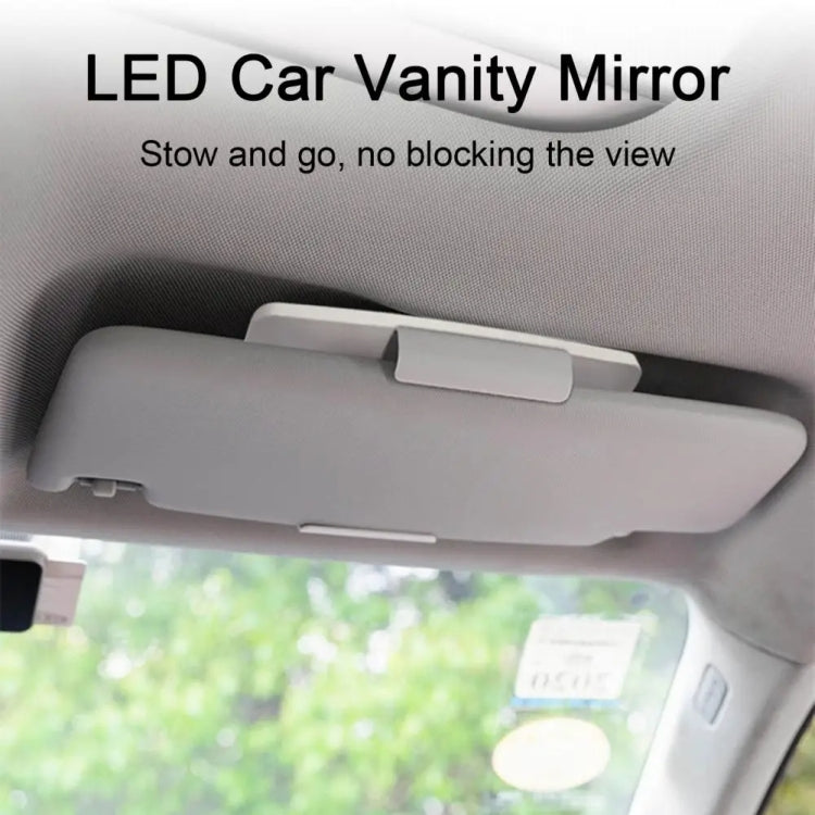 Car Sun Visor LED Light Cosmetic Mirror(White) by buy2fix