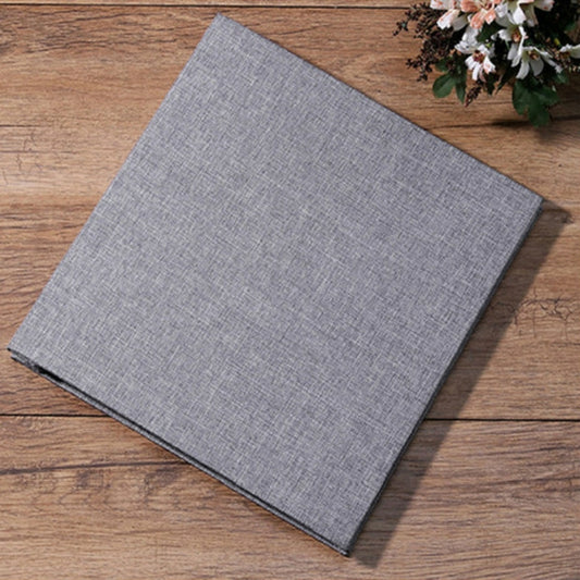 Simple Linen Self-adhesive Film Album Retro Family Large Capacity Handmade Creative Gifts(Gray White Page) - Photo Albums & Photo Frames by buy2fix | Online Shopping UK | buy2fix