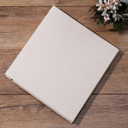 Simple Linen Self-adhesive Film Album Retro Family Large Capacity Handmade Creative Gifts(Beige White Page) - Photo Albums & Photo Frames by buy2fix | Online Shopping UK | buy2fix