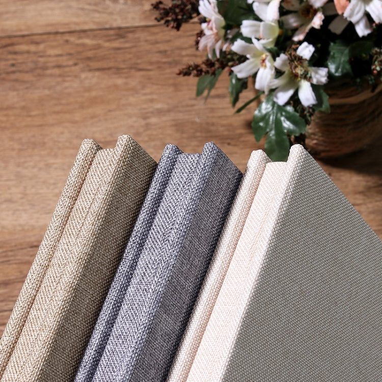 Simple Linen Self-adhesive Film Album Retro Family Large Capacity Handmade Creative Gifts(Brown White Page) - Photo Albums & Photo Frames by buy2fix | Online Shopping UK | buy2fix