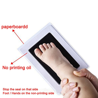 Non-Toxic Baby Handprint Footprint Imprint Souvenirs Infant Clay Toy Gifts(Black) - Baby Souvenirs by buy2fix | Online Shopping UK | buy2fix
