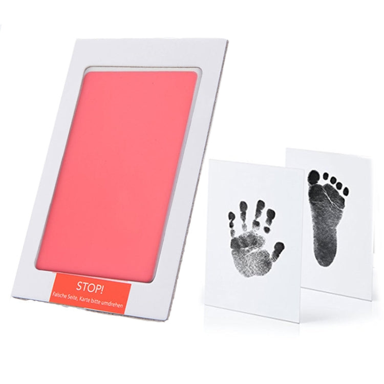 Non-Toxic Baby Handprint Footprint Imprint Souvenirs Infant Clay Toy Gifts(Pink) - Baby Souvenirs by buy2fix | Online Shopping UK | buy2fix