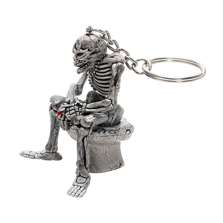 Car Key Rings Toilet Skulls Keychain Cool Purse Bag Decor Key Chain Rubber Mini Auto Keyfob Car Styling Interior Accessories by buy2fix