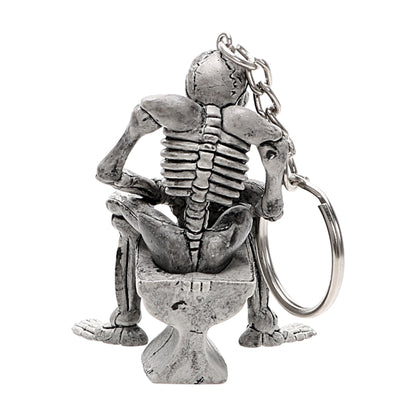 Car Key Rings Toilet Skulls Keychain Cool Purse Bag Decor Key Chain Rubber Mini Auto Keyfob Car Styling Interior Accessories by buy2fix