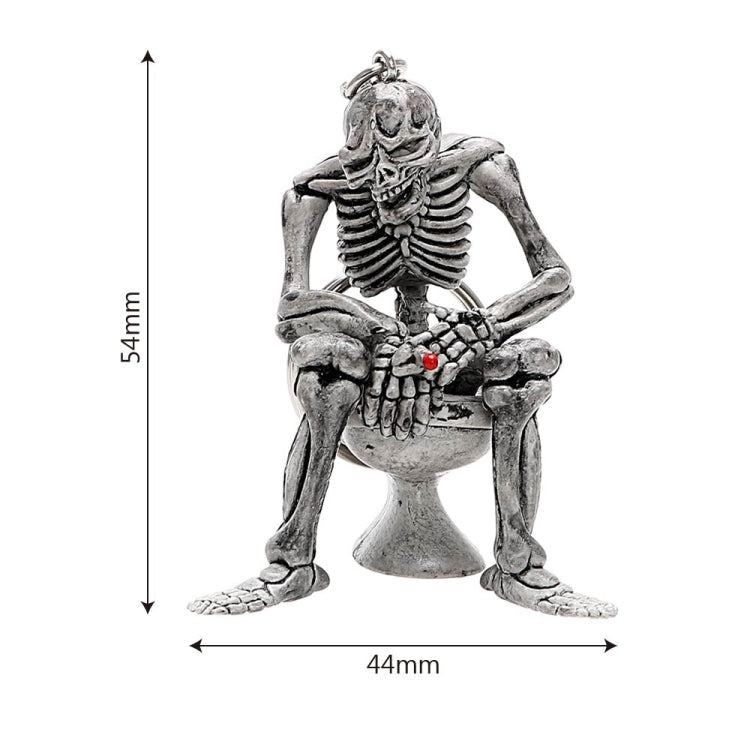 Car Key Rings Toilet Skulls Keychain Cool Purse Bag Decor Key Chain Rubber Mini Auto Keyfob Car Styling Interior Accessories by buy2fix