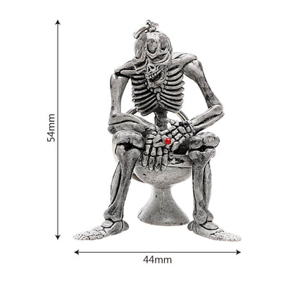 Car Key Rings Toilet Skulls Keychain Cool Purse Bag Decor Key Chain Rubber Mini Auto Keyfob Car Styling Interior Accessories by buy2fix