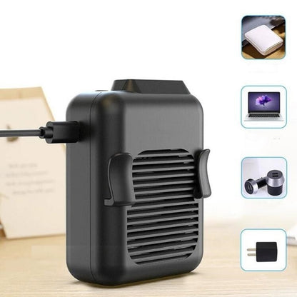 Mini Hanging Waist Fan USB Charging Leafless Portable Handheld Fan, Battery Capacity:6000mAh(Black) by buy2fix