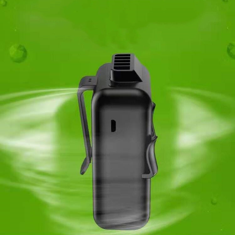 Mini Hanging Waist Fan USB Charging Leafless Portable Handheld Fan, Battery Capacity:6000mAh(Black) by buy2fix