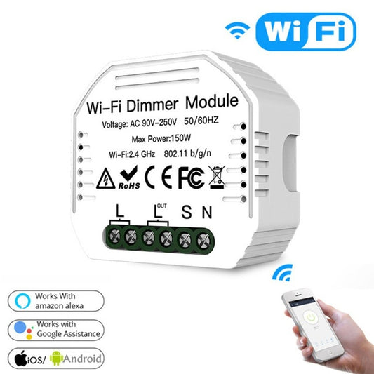 Concealed Wifi Smart Switch Dimmer Switch And Traditional Switch Dual Control Smart Switch - Smart Switch by buy2fix | Online Shopping UK | buy2fix