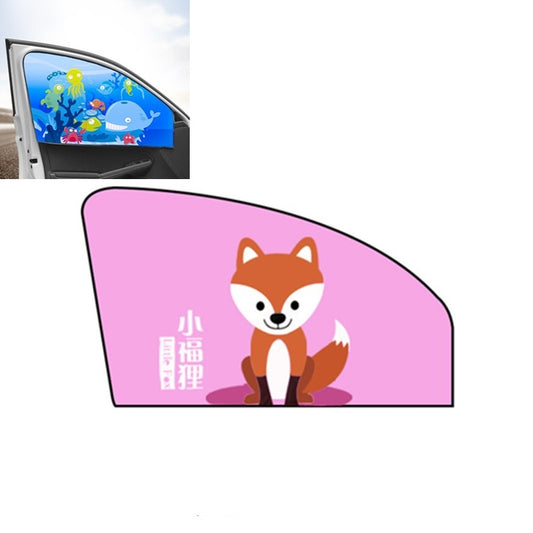 Car Cartoon Magnetic Sunshade Sunscreen Telescopic Collapsible Sunshield, Size:Driving(Fox) by buy2fix
