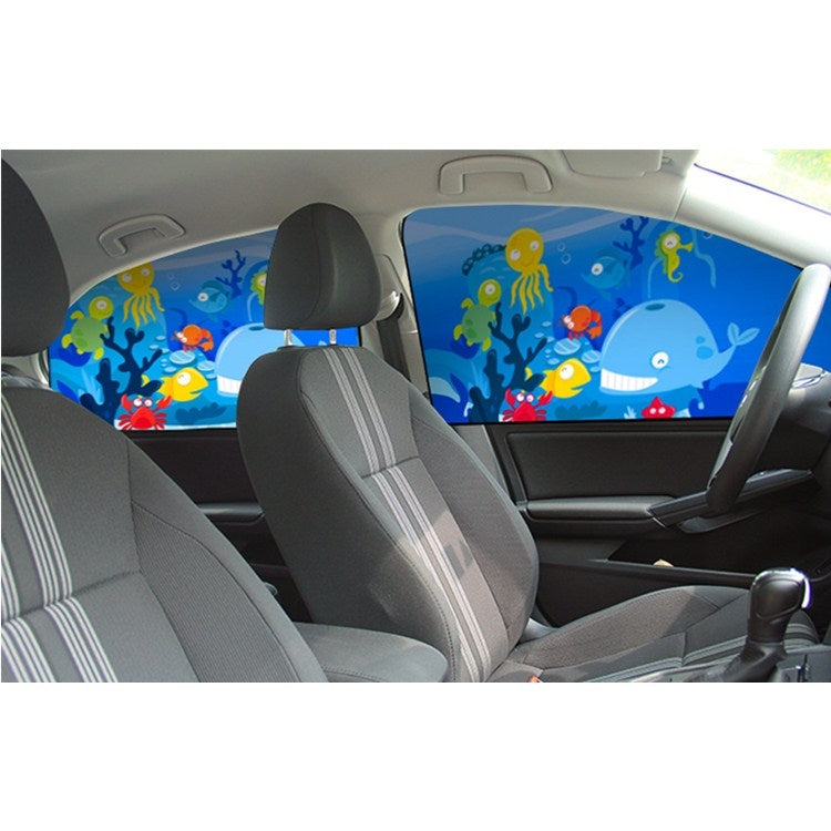 Car Cartoon Magnetic Sunshade Sunscreen Telescopic Collapsible Sunshield, Size:Co-pilot(Rabbit) by buy2fix