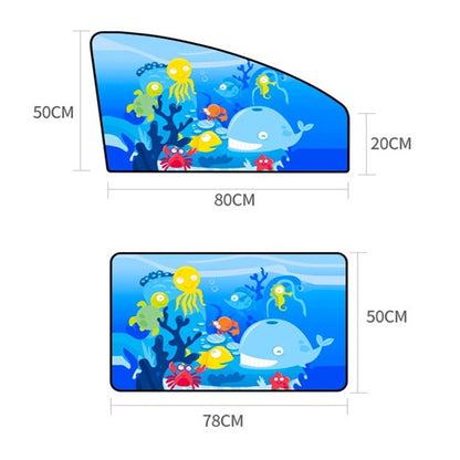 Car Cartoon Magnetic Sunshade Sunscreen Telescopic Collapsible Sunshield, Size:Rear Square(Fawn) by buy2fix
