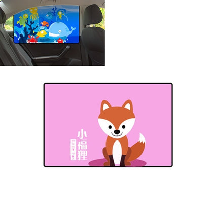 Car Cartoon Magnetic Sunshade Sunscreen Telescopic Collapsible Sunshield, Size:Rear Square(Fox) by buy2fix