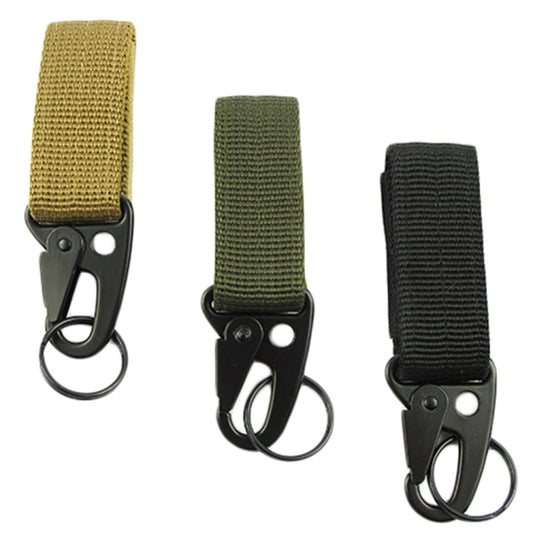 2PCS Outdoor Camping  Carabiner Backpack Hooks Olecranon Molle Hook Survival Gear EDC Nylon Keychain Clasp(Black) - Mountaineering Outfit by YYEDC | Online Shopping UK | buy2fix