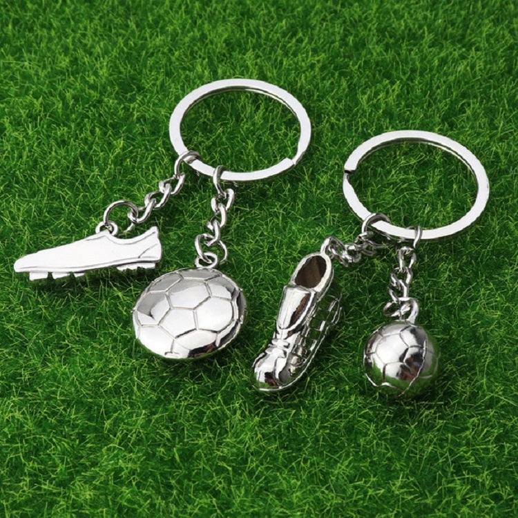 2 PCS Creative Football Gift Pendant Metal Football Shoe Keychain, Style:Athletes by buy2fix