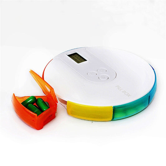 One Week Portable Timing Smart Pill Boxes Elder Reminding Electronic Medicine Box(Rainbow) - Pill Boxes by buy2fix | Online Shopping UK | buy2fix