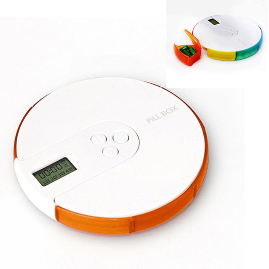 One Week Portable Timing Smart Pill Boxes Elder Reminding Electronic Medicine Box(Orange) - Pill Boxes by buy2fix | Online Shopping UK | buy2fix