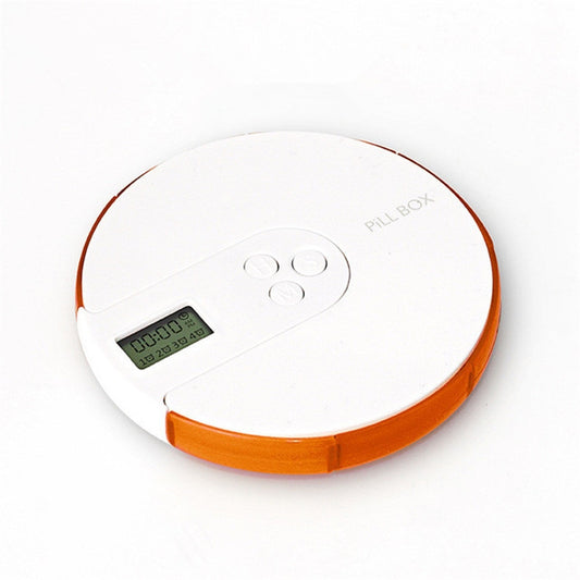 One Week Portable Timing Smart Pill Boxes Elder Reminding Electronic Medicine Box(Orange) - Pill Boxes by buy2fix | Online Shopping UK | buy2fix