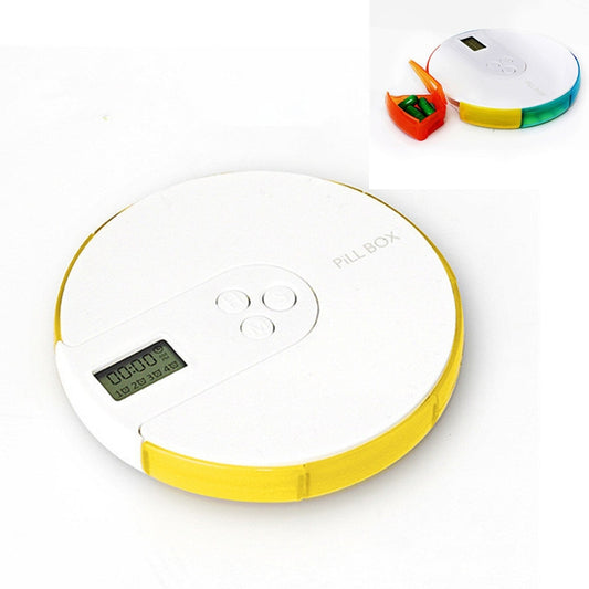 One Week Portable Timing Smart Pill Boxes Elder Reminding Electronic Medicine Box(Yellow) - Pill Boxes by buy2fix | Online Shopping UK | buy2fix