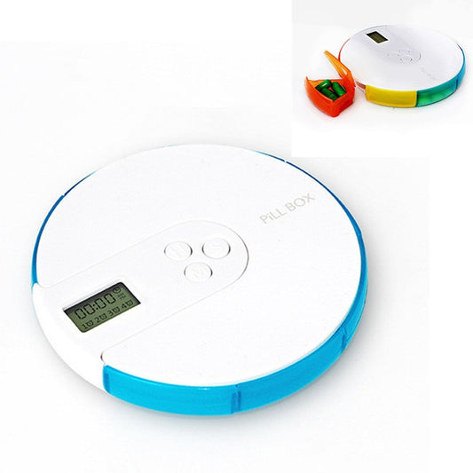 One Week Portable Timing Smart Pill Boxes Elder Reminding Electronic Medicine Box(Sky Blue) - Pill Boxes by buy2fix | Online Shopping UK | buy2fix