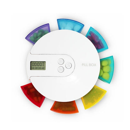 One Week Portable Timing Smart Pill Boxes Elder Reminding Electronic Medicine Box(Blue) - Pill Boxes by buy2fix | Online Shopping UK | buy2fix