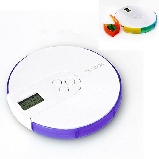 One Week Portable Timing Smart Pill Boxes Elder Reminding Electronic Medicine Box(Purple) - Pill Boxes by buy2fix | Online Shopping UK | buy2fix