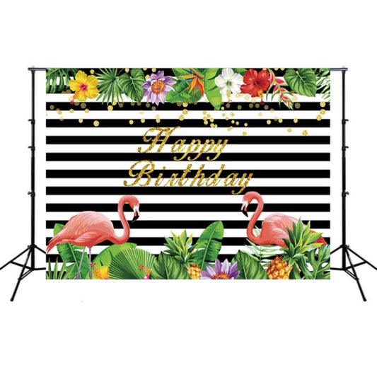 2.1m x 1.5m Flamingo Children Birthday Party Cartoon Photography Background Cloth - Birthday Party by buy2fix | Online Shopping UK | buy2fix