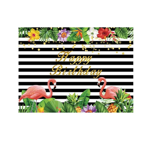 2.1m x 1.5m Flamingo Children Birthday Party Cartoon Photography Background Cloth - Birthday Party by buy2fix | Online Shopping UK | buy2fix