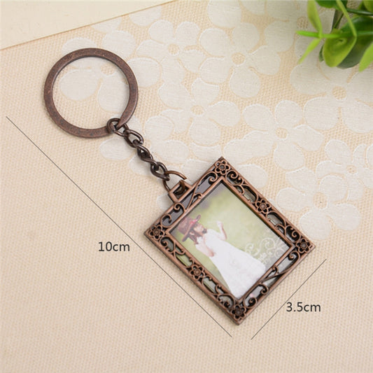 2 PCS Creative Metal Vintage Photo Frame(Square Keychain) - Photo Albums & Photo Frames by buy2fix | Online Shopping UK | buy2fix