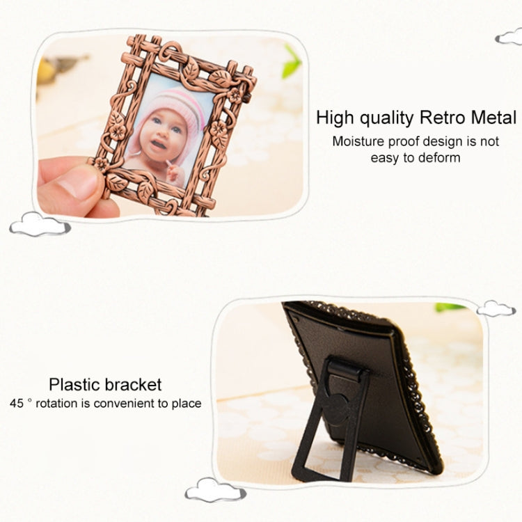 2 PCS Creative Metal Vintage Photo Frame(Square Keychain) - Photo Albums & Photo Frames by buy2fix | Online Shopping UK | buy2fix