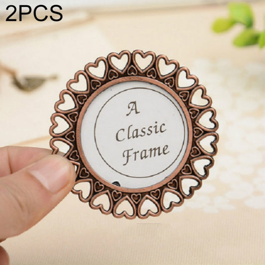2 PCS Creative Metal Vintage Photo Frame(Love Round) - Photo Albums & Photo Frames by buy2fix | Online Shopping UK | buy2fix