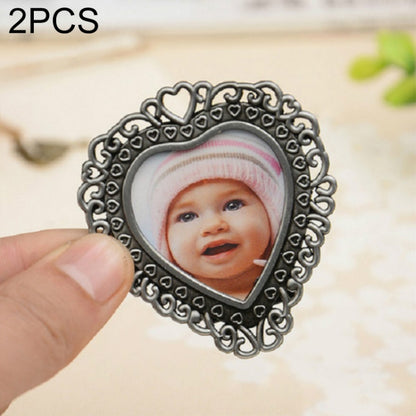 2 PCS Creative Metal Vintage Photo Frame(Lace Heart) - Photo Albums & Photo Frames by buy2fix | Online Shopping UK | buy2fix