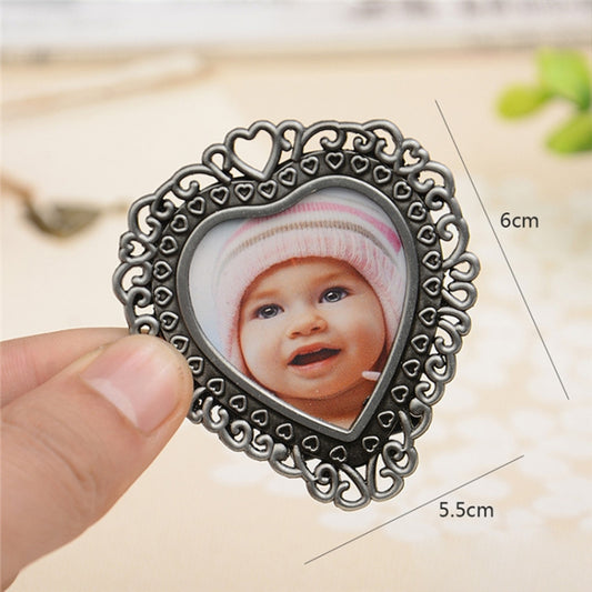 2 PCS Creative Metal Vintage Photo Frame(Lace Heart) - Photo Albums & Photo Frames by buy2fix | Online Shopping UK | buy2fix