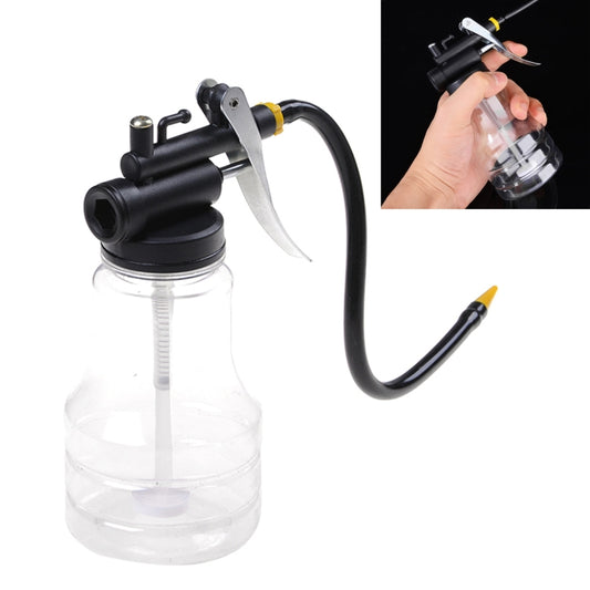 250cc Transparent High Pressure Pump Oiler Lubrication Oil Can Plastic Machine Oiler Grease 245mm Length flex Gun(Long mouth hose) - Hand Tool Sets by buy2fix | Online Shopping UK | buy2fix