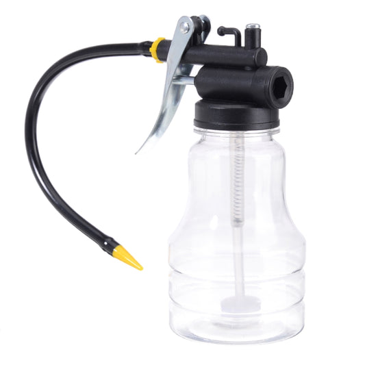 250cc Transparent High Pressure Pump Oiler Lubrication Oil Can Plastic Machine Oiler Grease 245mm Length flex Gun(Long mouth hose) - Hand Tool Sets by buy2fix | Online Shopping UK | buy2fix