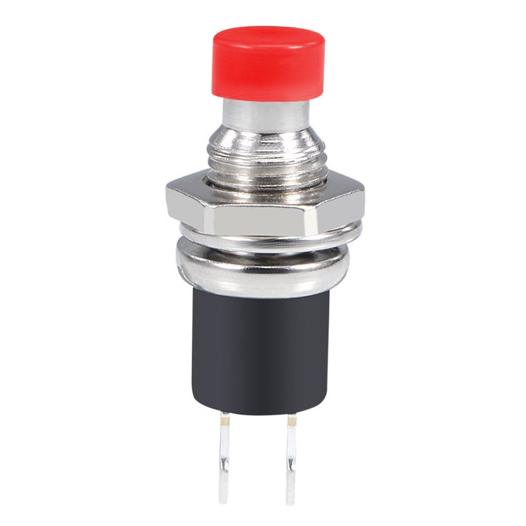 10 PCS 7mm Thread Multicolor 2 Pins Momentary Push Button Switch(Red) - Switch by buy2fix | Online Shopping UK | buy2fix