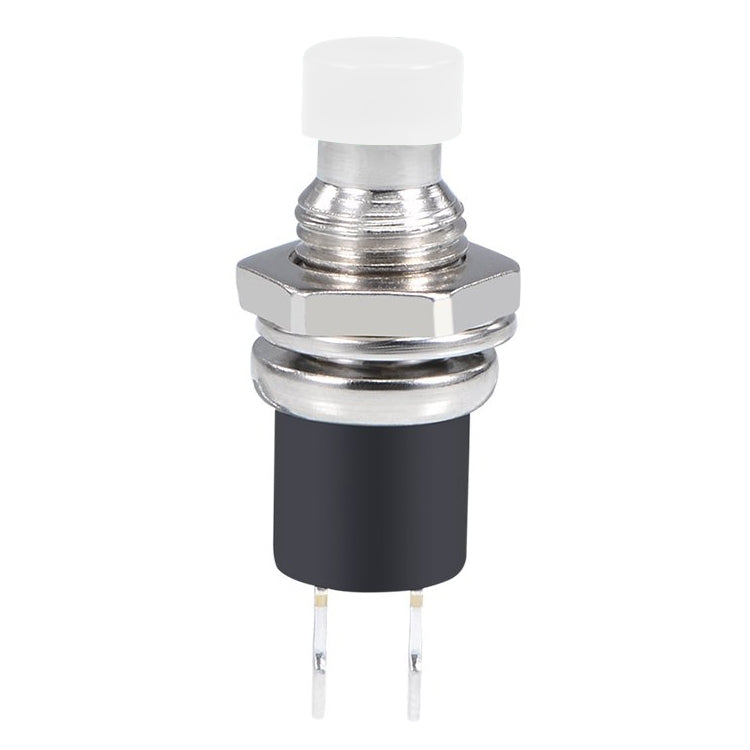 10 PCS 7mm Thread Multicolor 2 Pins Momentary Push Button Switch(White) - Switch by buy2fix | Online Shopping UK | buy2fix
