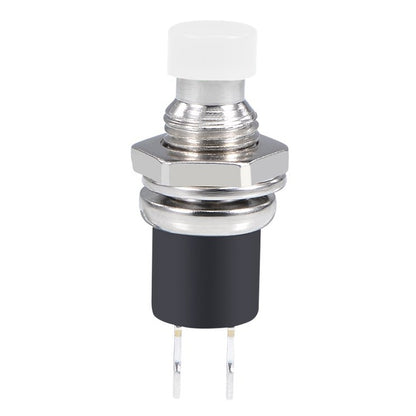 10 PCS 7mm Thread Multicolor 2 Pins Momentary Push Button Switch(White) - Switch by buy2fix | Online Shopping UK | buy2fix