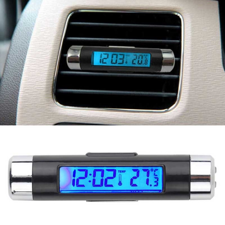 2 in 1 Car Auto Thermometer Clock Calendar LCD Display Screen - Clocks & Car Meters by buy2fix | Online Shopping UK | buy2fix