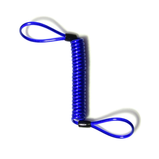 Alarm Disc Lock Security Anti Thief Motorbike Wheel Disc Brake Spring Cable(Blue)
