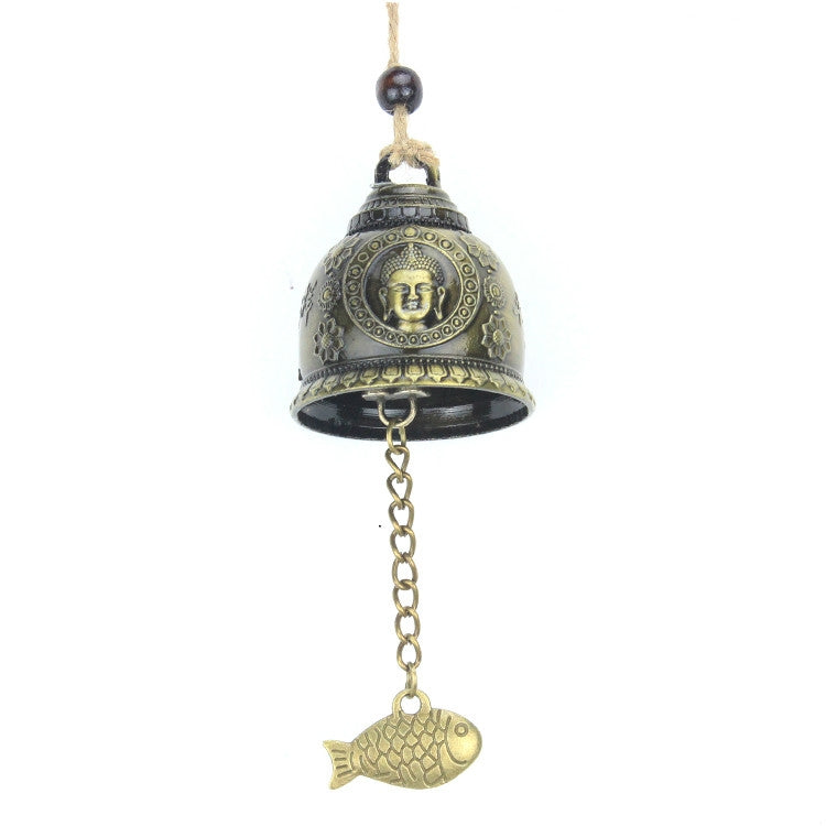2 PCS Good Fortune Fortune House Creative Buddha Statue Model Bell Car Hanging Gift by buy2fix